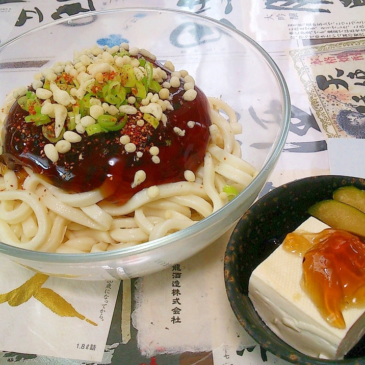 麺つゆジュレでぶっかけうどん